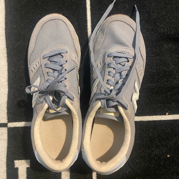 Size 8 Baby Blue - Gray New Balances - Picture 2 of 2